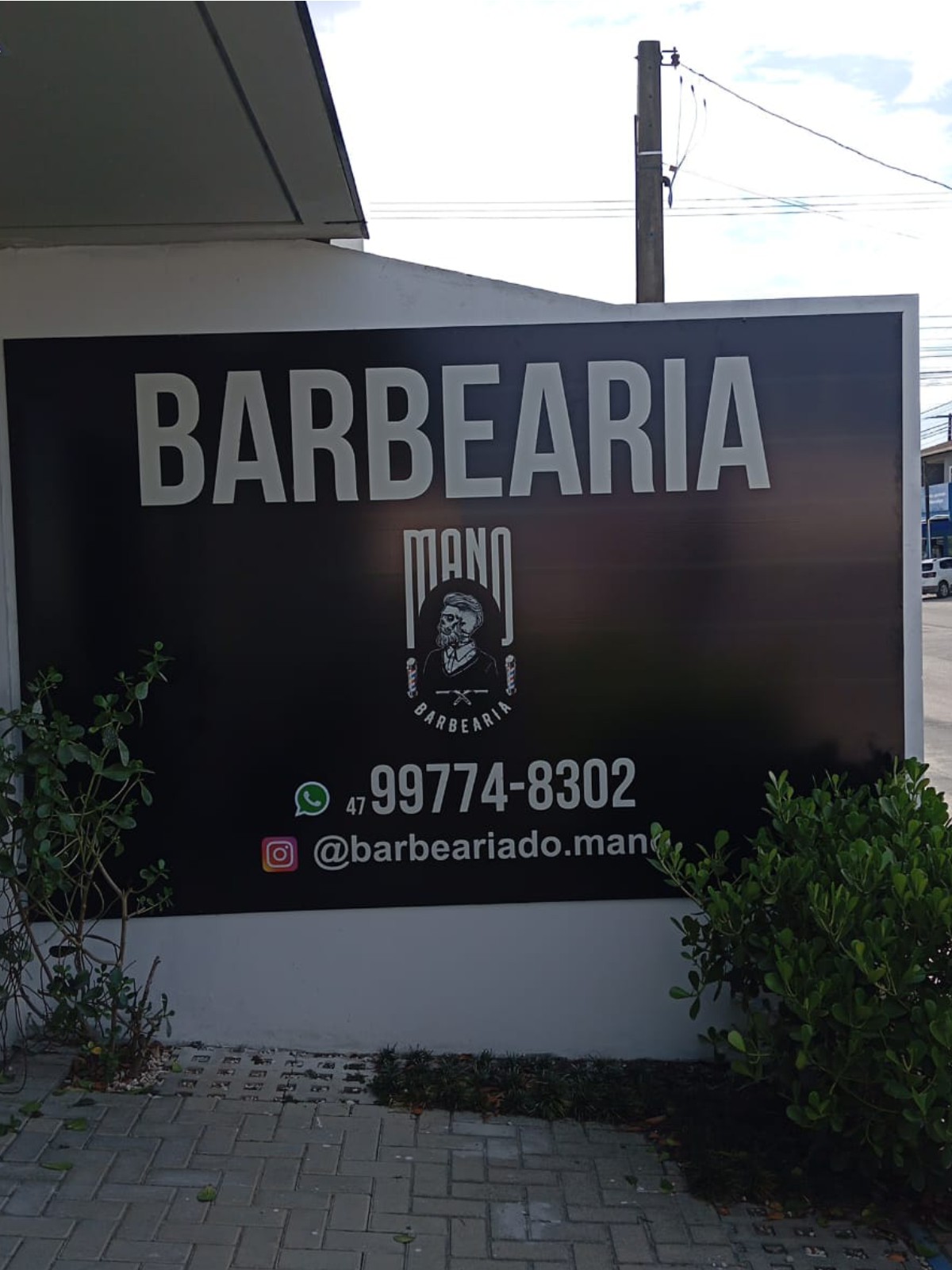 Banner de fachada de barbearia